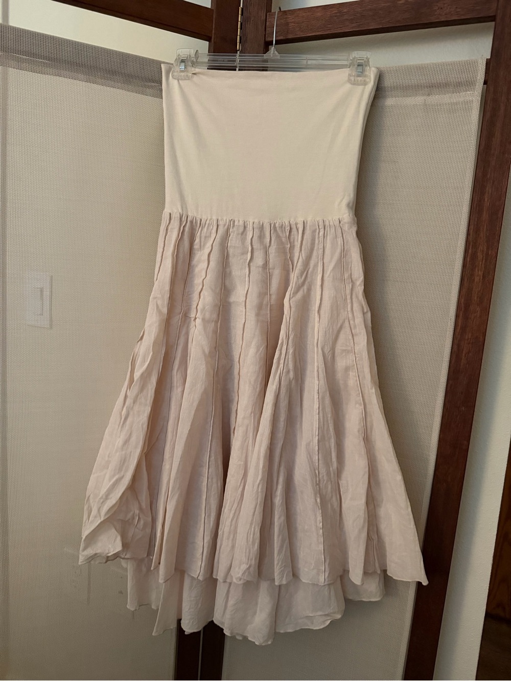 Strapless tube top midi dress